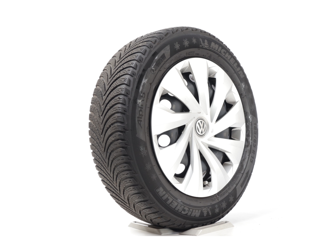 VW Polo 6 2G Winterkompletträder 15 Zoll 2Q0601027A mit kappen 185/65 Räder 3 thumbnail